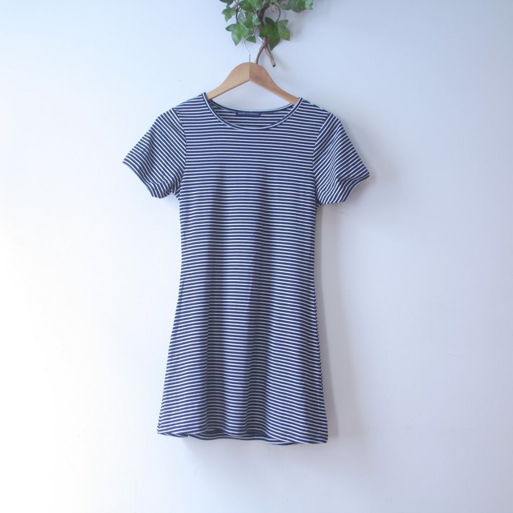 Brandy Melville Black and White Striped Dress Size One Size